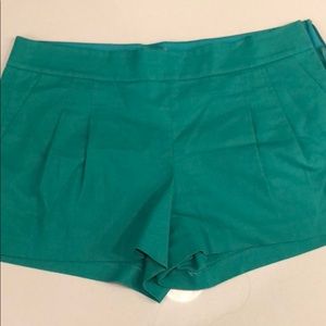 Turquoise linen J.Crew shorts